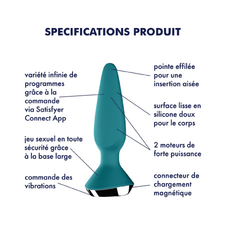 Plug Vibrant ILICIOUS 1 Satisfyer 10 x 3cm Turquoise