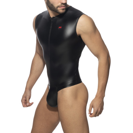Body String FRONT ZIP RUB Noir