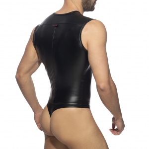 Body String FRONT ZIP RUB Noir