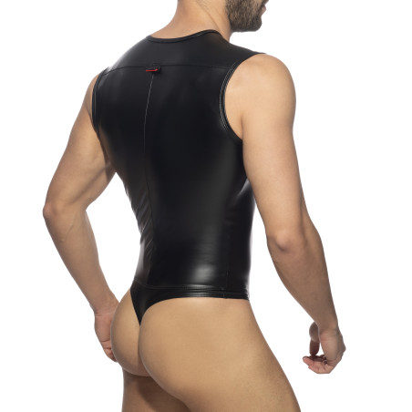 Body String FRONT ZIP RUB Noir