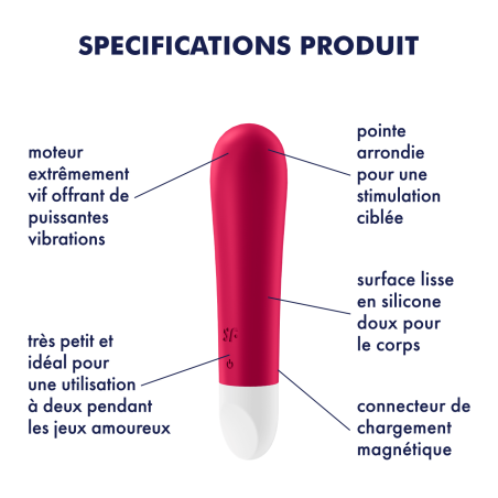 Stimulateur de clitoris ULTRA POWER BULLET 1 Satisfyer Rouge