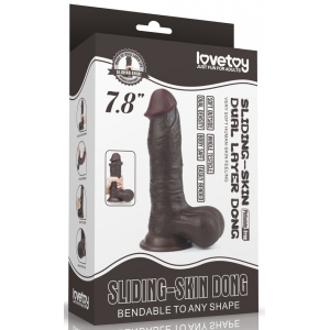 Gode réaliste SLIDING SKIN 15 x 4.8 cm Marron