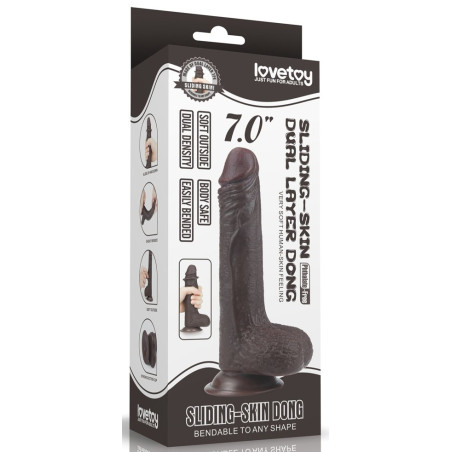 Gode SLIDING SKIN 13 x 3.5cm Marron