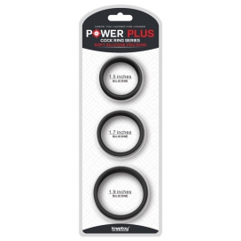 Pack de 3 Cockrings Silicone SILIRING Noirs 2