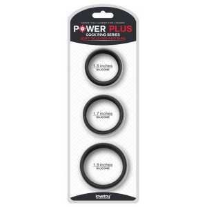 Pack de 3 Cockrings Silicone SILIRING Noirs