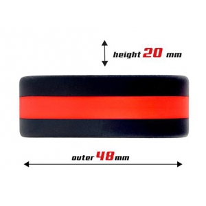Cockring silicone BEAST RINGS 36mm Noir-Rouge