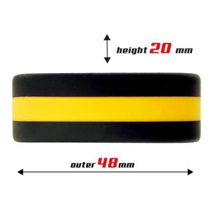 Cockring silicone BEAST RING 36mm Noir-Jaune