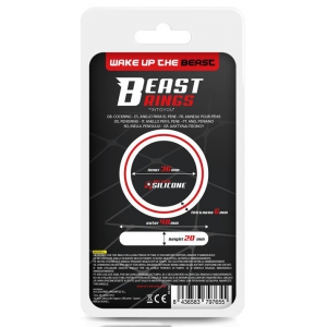 Cockring silicone BEAST RING 36mm Noir-Jaune