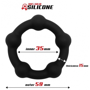 Cockring en silicone WAKE UP 35mm Noir
