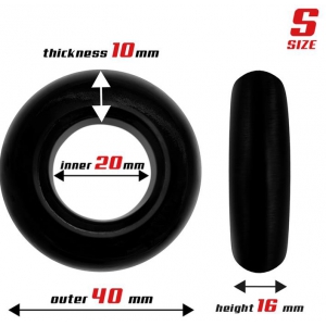Lot de 3 cockrings souples BEAST Noirs