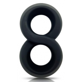 Ballstretcher en silicone DOBLE RINGS Noir