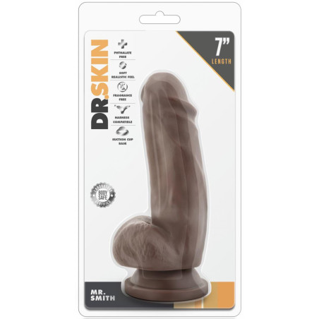 Gode réaliste MR SMITH Dr Skin 12 x 4.8cm Marron