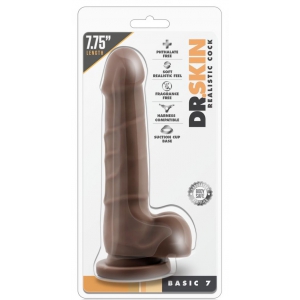 Gode réaliste BASIC UP Dr Skin 14 x 3.5cm Marron