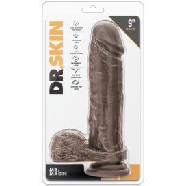 Gode réaliste MR MAGIC Dr Skin 19 x 5cm Marron 2