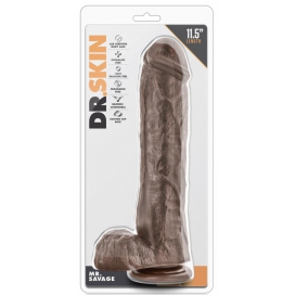 Gode réaliste MR SAVAGE Dr Skin 22 x 5.5cm Marron 2