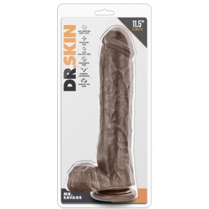 Gode réaliste MR SAVAGE Dr Skin 22 x 5.5cm Marron
