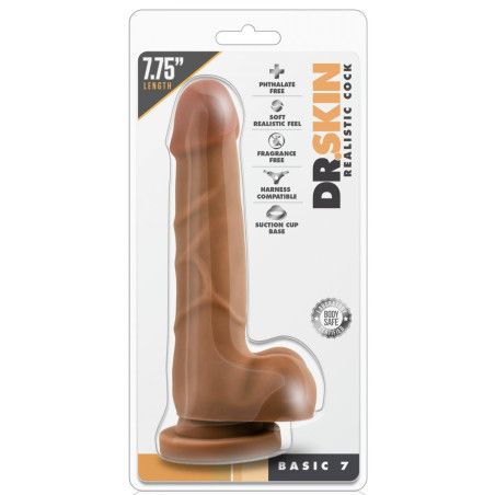 Gode réaliste BASIC UP Dr Skin 14 x 3.5cm Latino