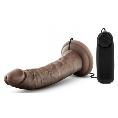 Gode vibrant DR DAVE Dr Skin 18 x 4cm Marron