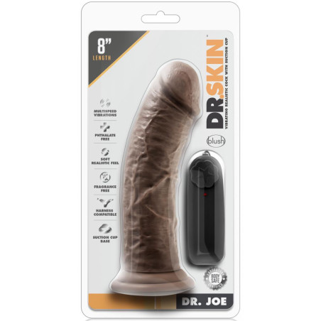 Gode vibrant DR JOE Dr Skin 19 x 4.7cm Marron