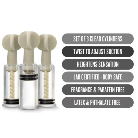 Kit 3 Suce Tétons TWIST UP 10.3cm - Diamètre 19mm
