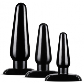 Kit de 3 Plugs Anal Adventures BASIC Noir