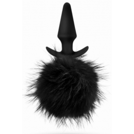 Plug Pompon Anal Adventures RABBIT TAIL 9 x 3.5cm | Queue noire