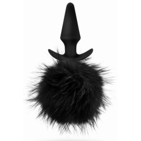 Plug Pompon Anal Adventures RABBIT TAIL 9 x 3.5cm | Queue noire