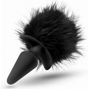 Plug Pompon Anal Adventures RABBIT TAIL 9 x 3.5cm | Queue noire