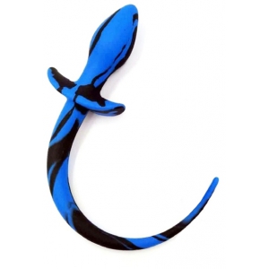Plug Queue de chien DOG TAIL 7.5 x 3.1cm | Queue 21 cm | Noir-Bleu