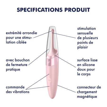 Stimulateur TWIRLING DELIGHT Satisfyer 17cm Rose