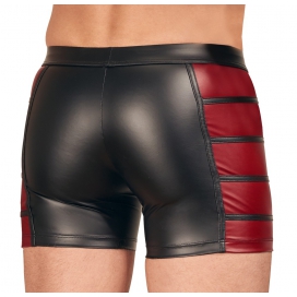 Boxer long VEGA Noir-Rouge 2
