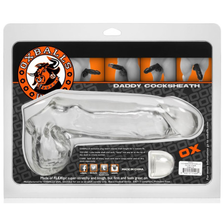 Gaine de pénis Oxballs Daddy 20 x 6cm Transparente