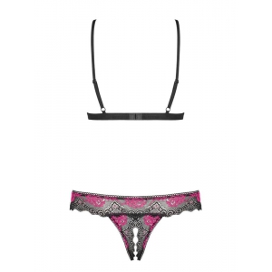 Ensemble Tulia Cupless 2 Pièces Noir-Rose