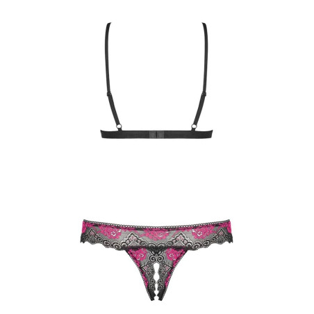 Ensemble Tulia Cupless 2 Pièces Noir-Rose