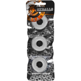 Pack de 3 mini cockrings Oxballs Transparents 2