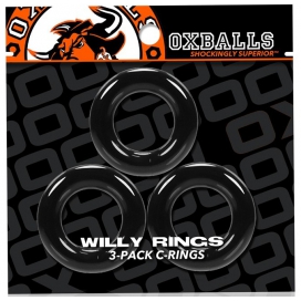 Lot de 3 cockrings Oxballs WILLY RINGS Noir 2