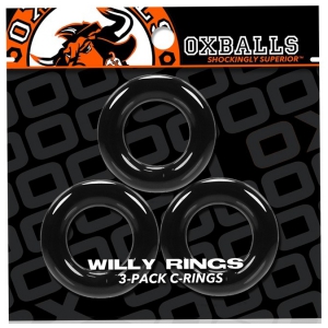 Lot de 3 cockrings Oxballs WILLY RINGS Noir