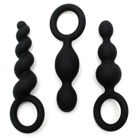 Lot de 3 Plugs Silicone BOOTY CALL Satisfyer 9 x 2.5cm