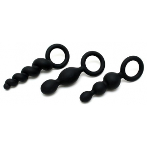 Lot de 3 Plugs Silicone BOOTY CALL Satisfyer 9 x 2.5cm