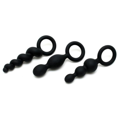 Lot de 3 Plugs Silicone BOOTY CALL Satisfyer 9 x 2.5cm