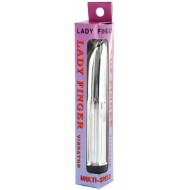 Vibro LADY FINGER 11 x 2.5cm Argenté 2