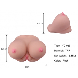 Masturbateur réaliste TITS FUCK Vulve-Anus