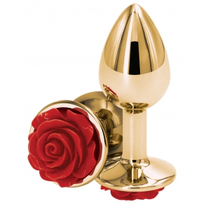 Plug Bijou REAR S 6 x 2.7cm Doré-Rouge