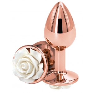 Plug Bijou REAR S 6 x 2.7cm Rose-Blanc