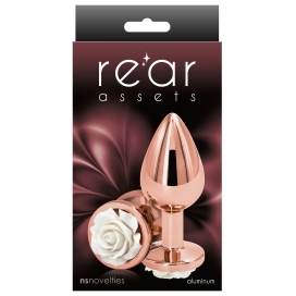 Plug Bijou REAR M 7 x 3.4cm Rose-Blanc 2