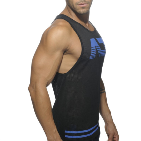 Débardeur FETISH AD MESH Noir-Bleu