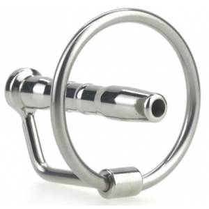 Plug d'urètre percé CUM EJECT 4cm - Diamètre 7mm