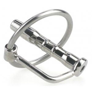 Plug d'urètre percé CUM EJECT 4cm - Diamètre 7mm