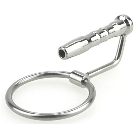 Plug d'urètre percé CUM EJECT 4cm - Diamètre 7mm