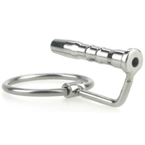 Plug d'urètre percé CUM EJECT 4cm - Diamètre 7mm